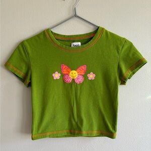 Princess Polly green butterfly top 4